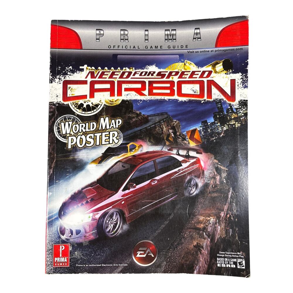 2006 Need for speed carbon Prima official game guide w/poster complete strategy